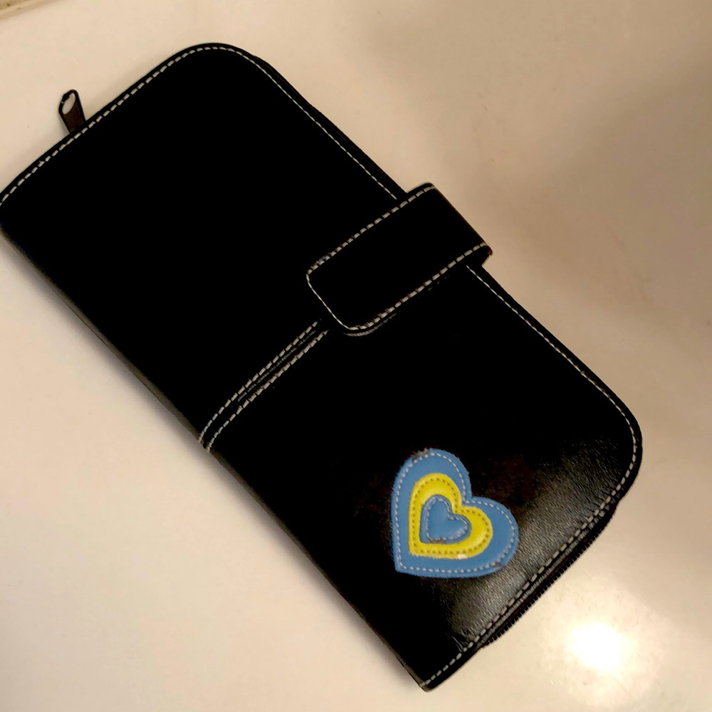 Brown zip up wallet